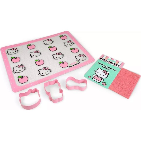 Handstand Kitchen Hello Kitty Cookie Baking Set W/ Cutters Non-Stick Mat 13 pc. - Picture 4 of 8